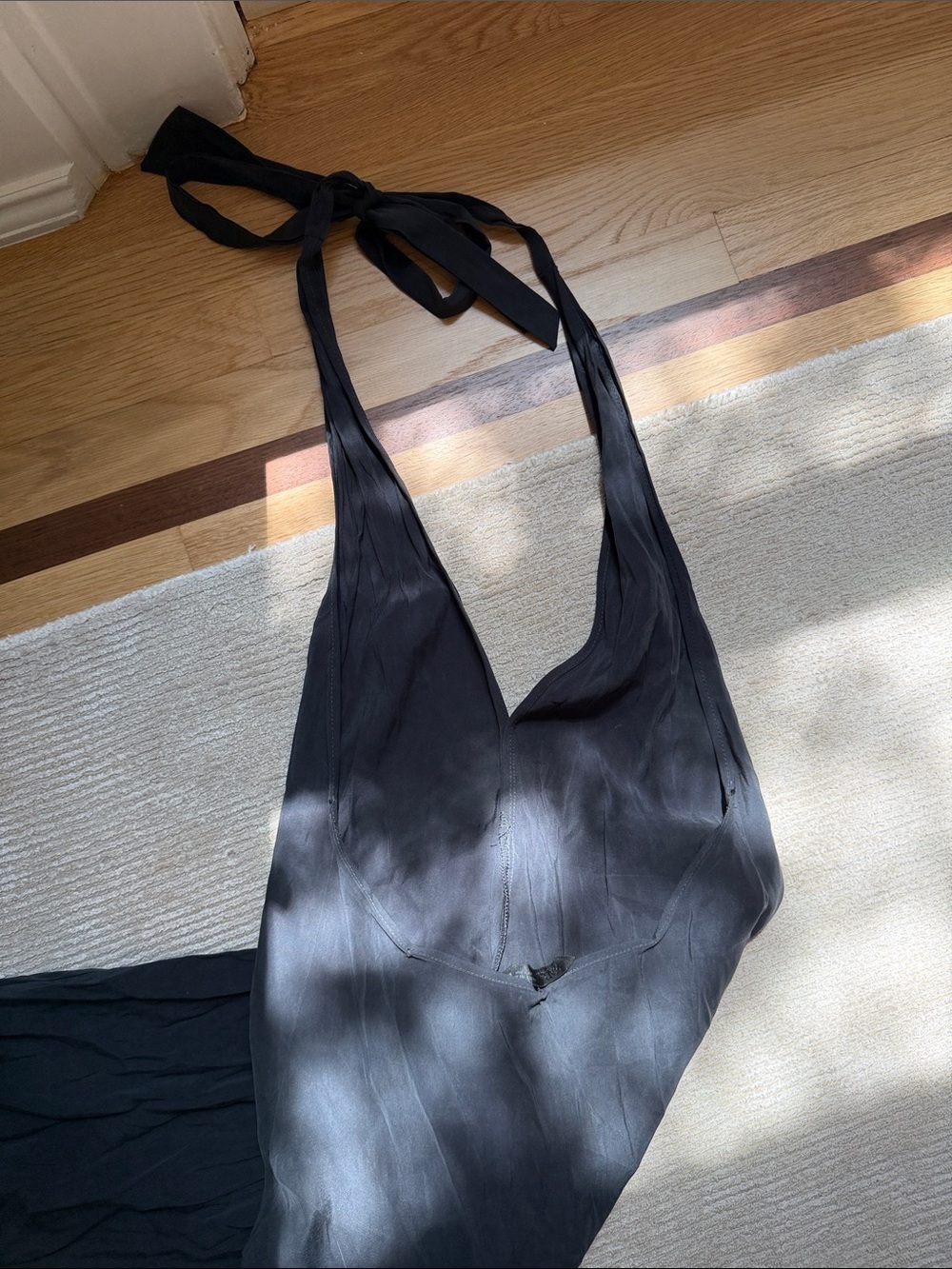 Zara Halter Tie Midi Dress Black Open Back V Neck Size S NWOT 0/4772/216/800/02 - Picture 7 of 10